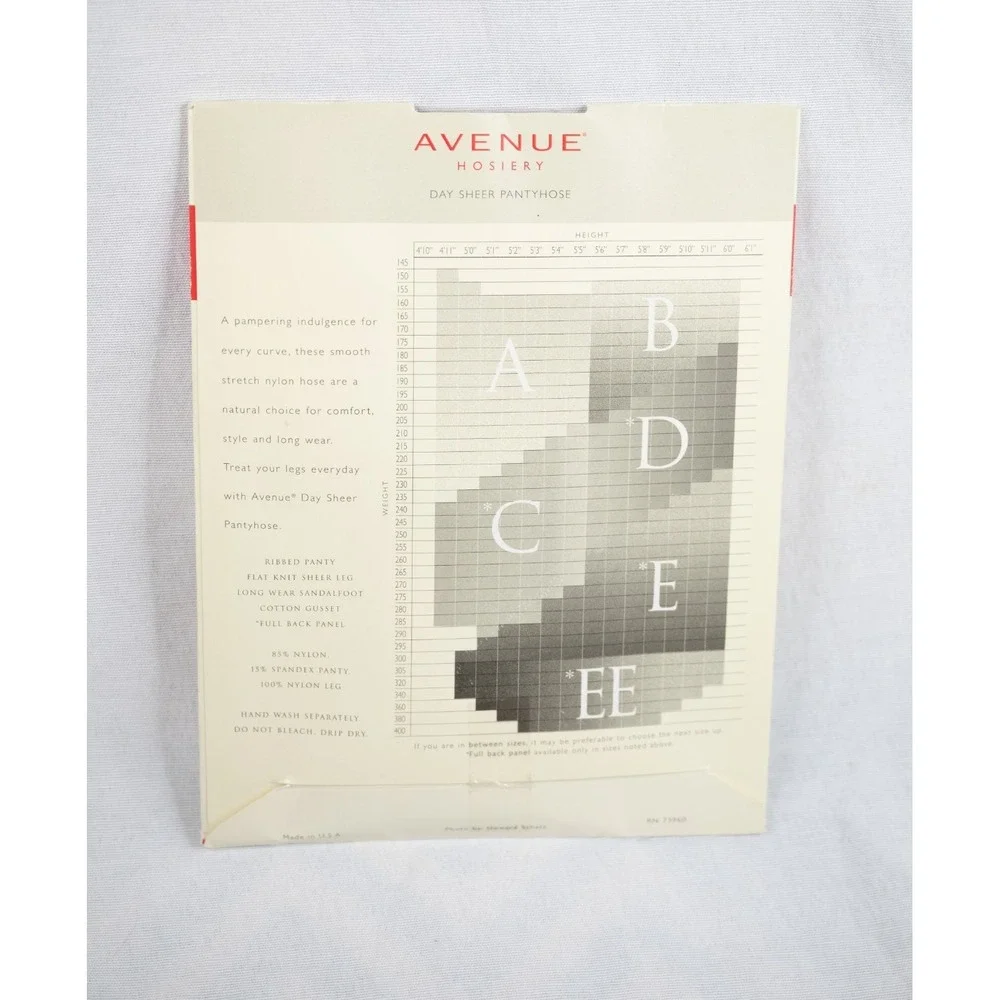 AVENUE Day Sheer Pantyhose‎ Size A Beige Casual NEW